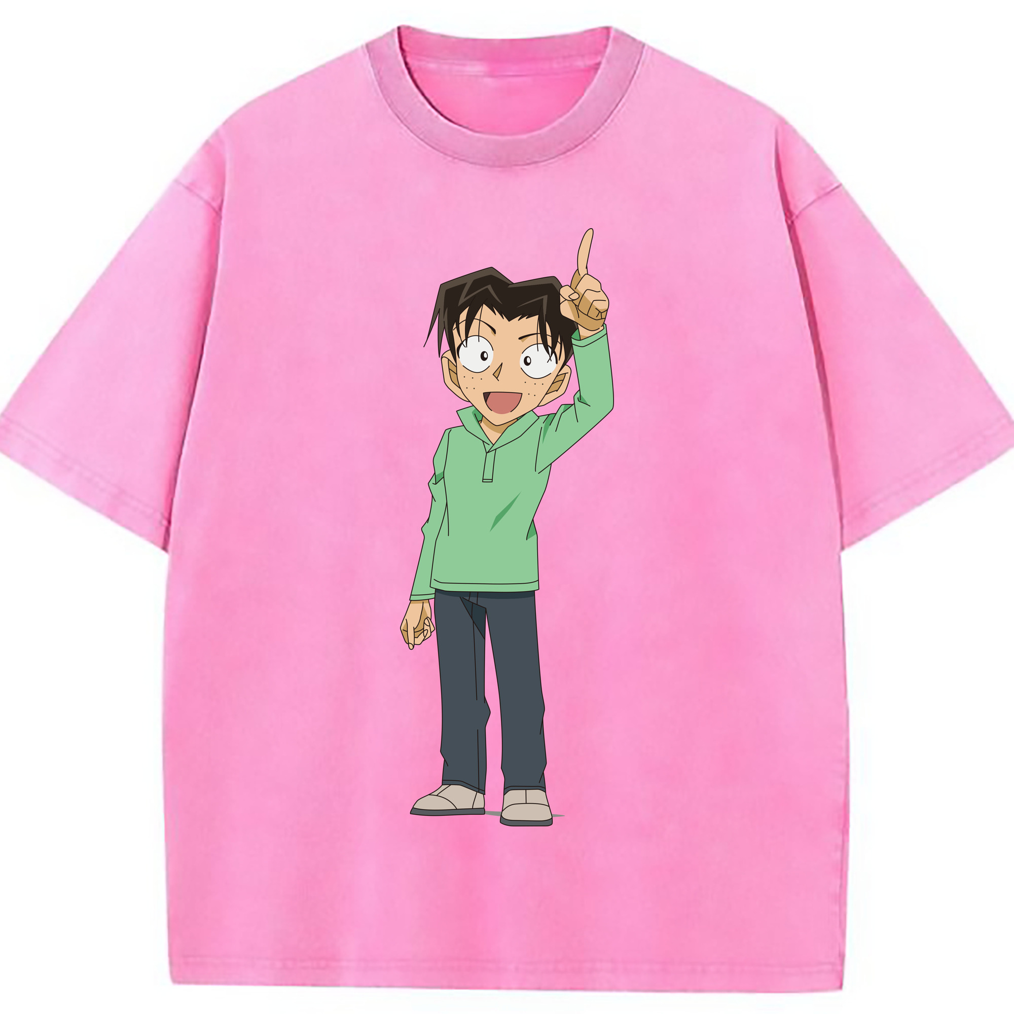 （画像用） 名探偵コナン 円谷 光彦 つぶらや みつひこ Detective Conan Mitch Tennyson 綿100% ヴィンテージ風 半袖Tシャツ（フロントプリント）